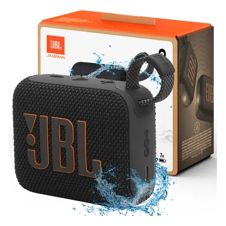 Caixa Som Bluetooth Jbl Go 4 Portátil Original Prova D'água Preto 127/220v