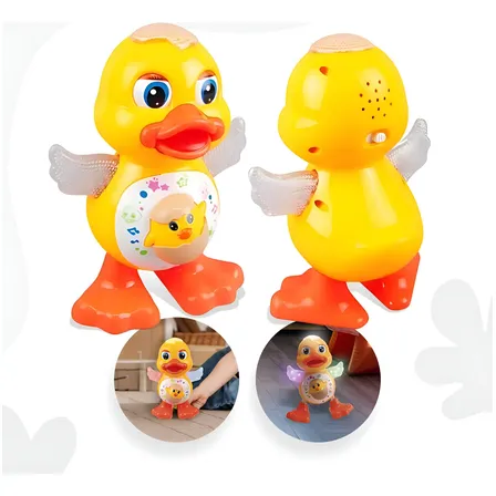 Pato Dançante Brinquedo Musical Luz Som Infantil Mexe