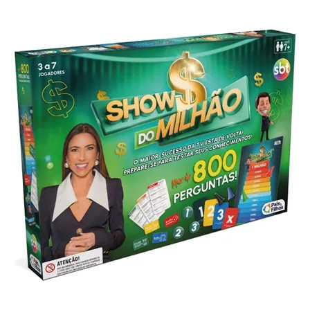 Jogo Show Do Milhão De Tabuleiro Mais De 800 Perguntas