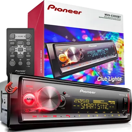 Som Automotivo Pioneer Mvh-x3000bt C/ Controle Usb Bluetoth