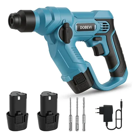 Mini Martelete Rotativo Rompedor Sds Plus C/2 Bateria Dobevi