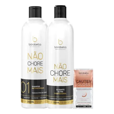 Escova Progressiva 19 Aminoacidos 350ml Não Chore Mais Kit