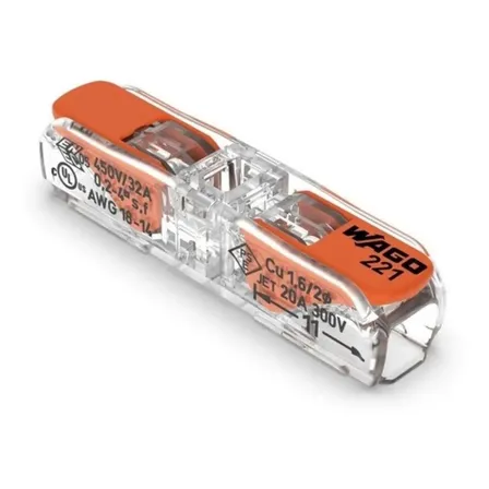 Kit 20x Conectores P/ Emenda De Fios Inline 221-2411 Wago