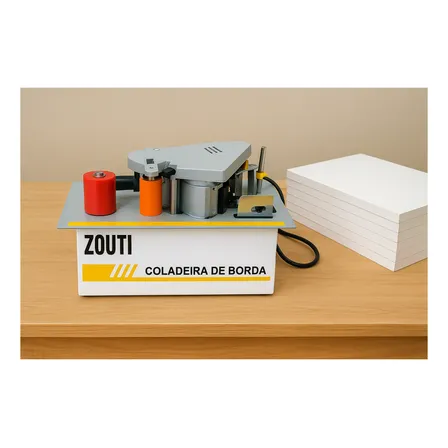 Coladeira Borda Mdf Corte Automático Zouti Embutir Bancada