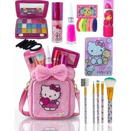 Kit Maquiagem Infantil Hello Kitty Completo Bolsa Presente