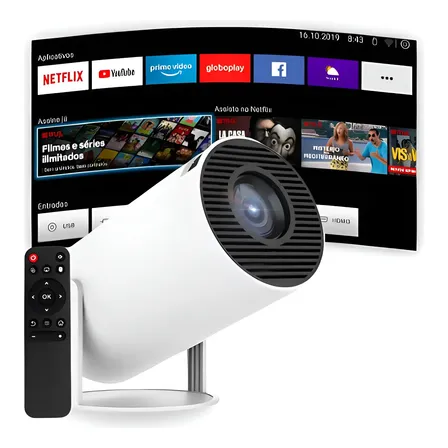 Projetor Smart Portátil Full Hd 4k Bluetooth Android Wifi