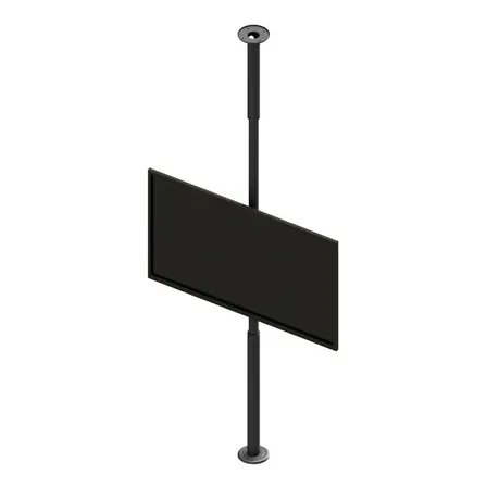 Suporte Tv 55 A 85 Teto Ao Chão - Preto