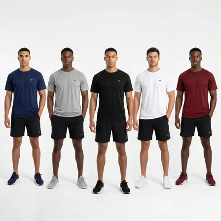 Kit 5 Camisas Masculina Camisetas Slim Voker 100% Algodão