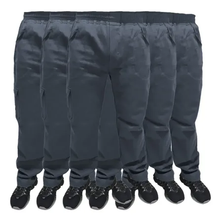Kit 6- Calça De Uniforme Brim Extra Pesa - A Pronta Entrega