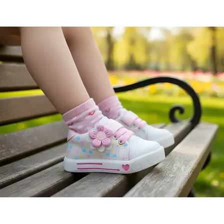 Tênis Infantil Feminino Slip Criança Sapatos Menina Promoção