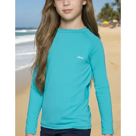 Blusa Manga Longa Infantil Juvenil Com Proteção Uv50 Unissex
