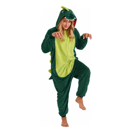Pijama Macacão Kigurumi Unisex De Dinossauro De Plush