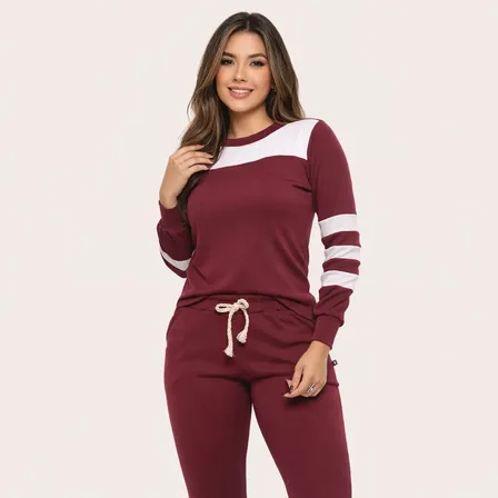 Conjunto Feminino De Frio Manga Longa Inverno
