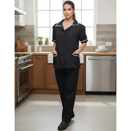 Conjunto Uniforme Copeira Faxineira Limpeza Domestica Babá