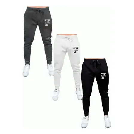 Kit 3 Calças Moletom 7 New York Masculino Confortável Oferta