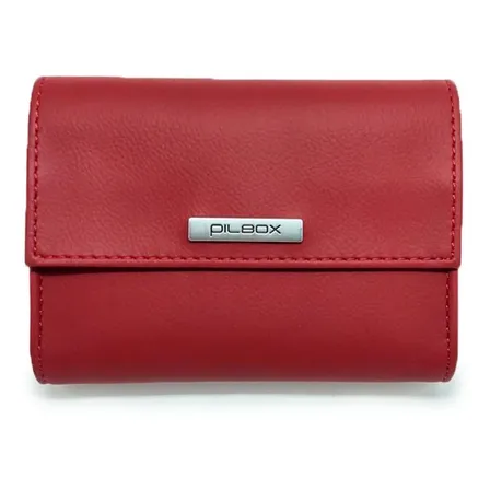 Porta Comprimidos Semanal Pilbox Liberty Cor Vermelho - 7 Compartimentos Diário E Semanal - Organizador De Suplementos E Remédios