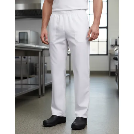 Calça Uniforme Oxford Trabalho Elástico Padaria Açougue