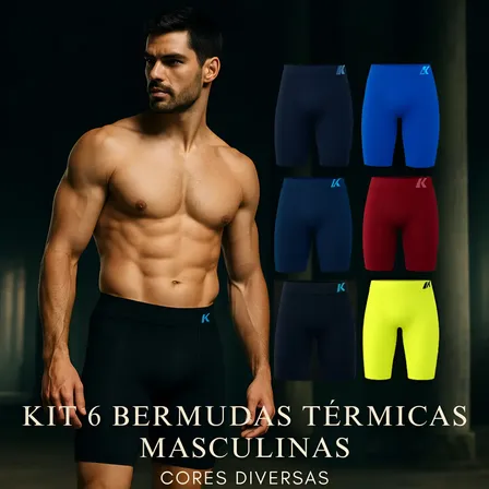 Kit 6 Bermudas Short De Compressão Masculinos Anti Assadura