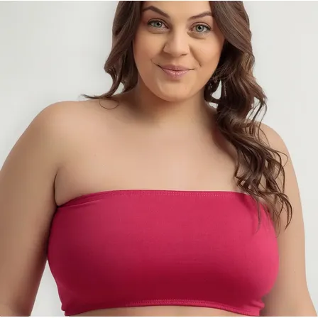 Top Faixa Com Acabamento Em Elástico Estica Muito Plus Size