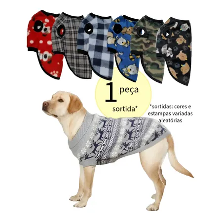 Roupinha Para Cachorro Roupa Pet Soft Porte Grande Gigante