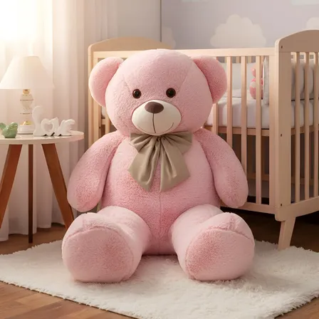 Urso Pelúcia Teddy Gigante Rose 1,10m Presente E Decoração