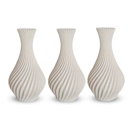 3 Vasos Decorativos Modelo Espiral Marca Universo Alt