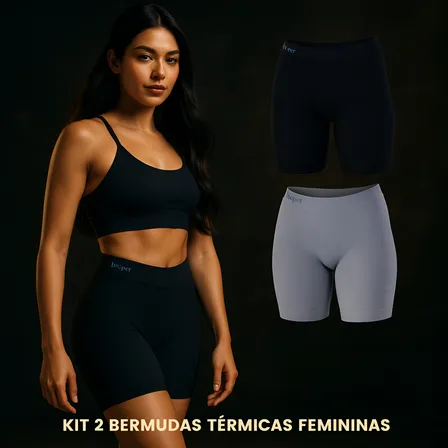 Kit 2 Bermudas Térmicas Femininas Anti Assadura Sem Costura