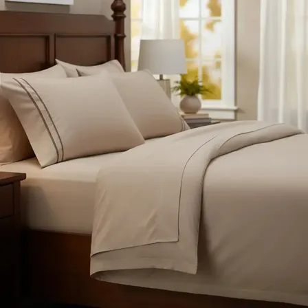 Lençol Casal Padrão 3 Peças 300 Fios Cama Box Com Elástico
