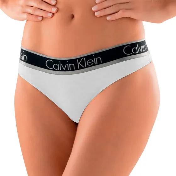Calcinha Fio Dental Calvin Klein Algodão Elástico Acetinado