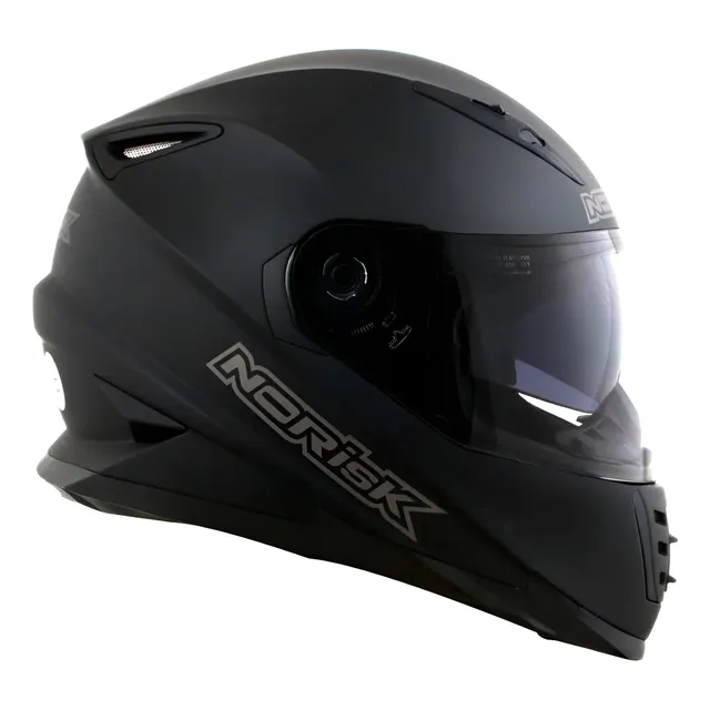Capacete Norisk Ff302 Monocolor Preto Fosco Envio Imediato