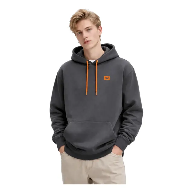 Moletom Capuz De Frio Com Bolso Canguru Estampado Relaxado