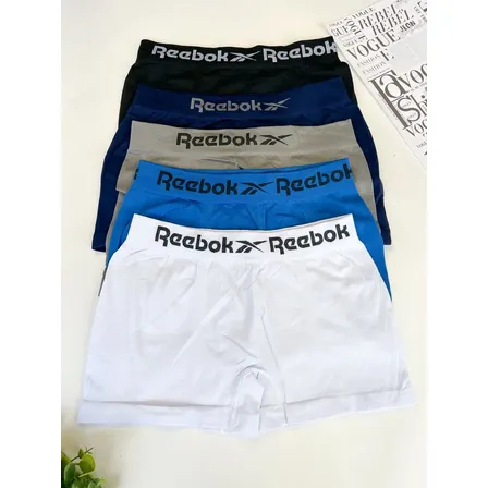 Kit 6 Cuecas Boxer Reebok Original Box Sem Costura Adulto