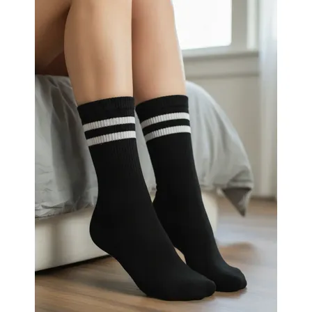 Kit 2 Pares De Meias Cano Alto Unissex Academia Casual