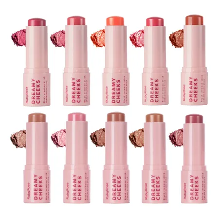 Blush Stick Cremoso Dreamy Cheeks Ruby Rose Linha Rosa