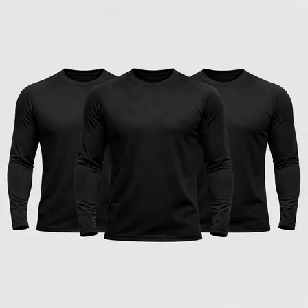 Kit 3 Camisa Uv Proteção Academia Masculino Academia Blusa