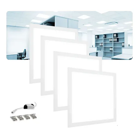 Kit 4 Painel Led Embutir 32w 40x40 Alumínio Teto Quadrado