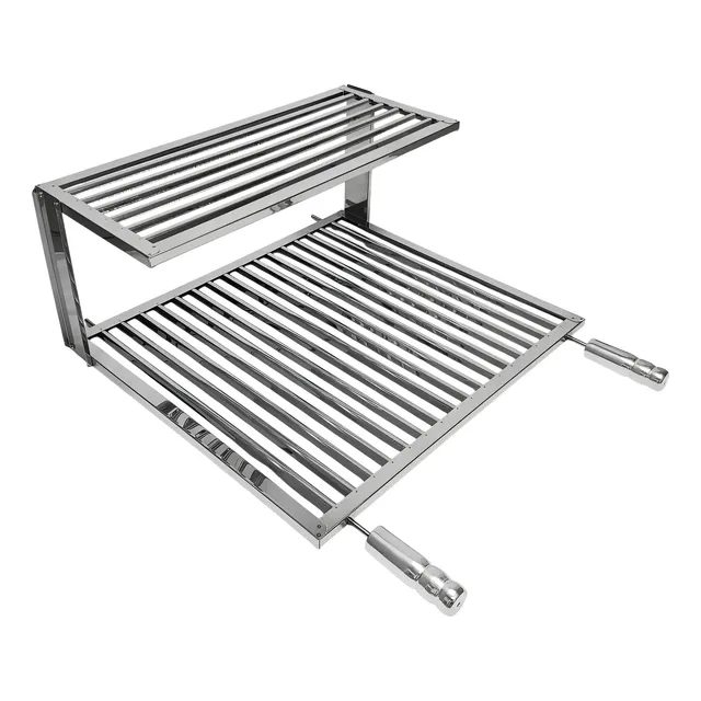 Grelha Parrilla Inox Uruguaia Com Descanso 40 45 50 55 60cm