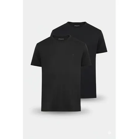 Kit 2 Camisetas Aramis Básicas Pretas