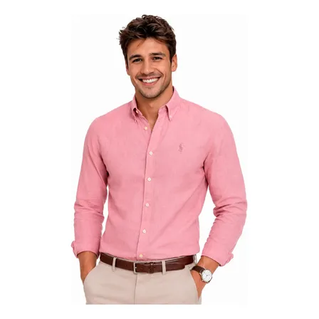 Camisa Social Linho Manga Longa Importada Original