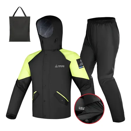 Kit Capa De Chuva Roupa Conjunto Para Motoqueiro Reforçada
