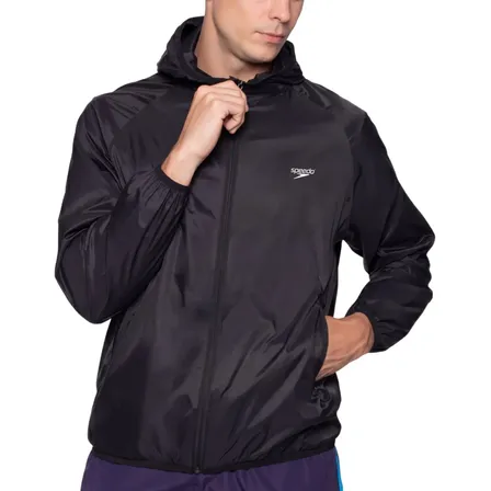 Jaqueta Corta Vento Masculina Microfibra Capuz Bolso Speedo