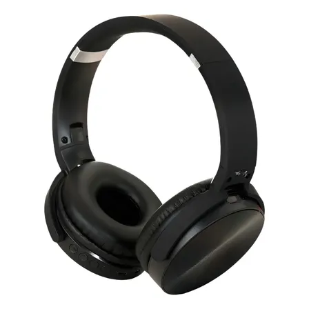Fone Ouvido Bluetooth Regulável Com Microfone Redução Ruído Cor Preto