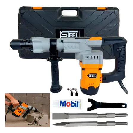 Martelete Demolidor Profissional 10kg 16j 1900w Kit Completo