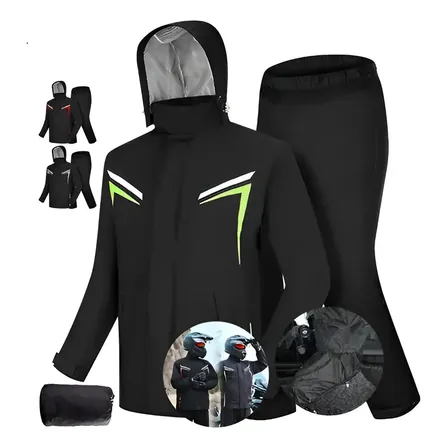 Capa De Chuva Moto Com Capuz Impermeável Motoqueiro