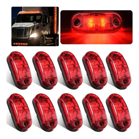 Kit10 Lanterna Led Delimitadora Trailer Carreta Caminhão Baú