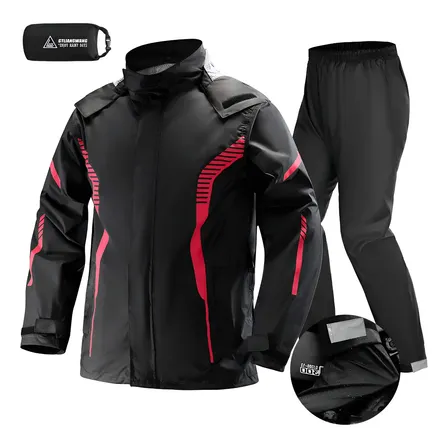 Conjunto De Chuva Motoqueiro Em Nylon Impermeável