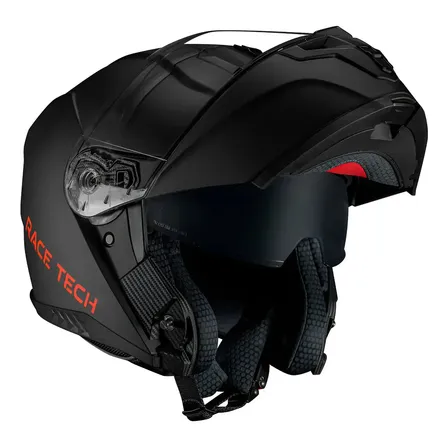 Capacete Moto Race Tech Signal Articulado Preto Com Oculos