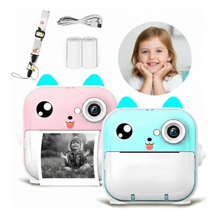 Câmera Infantil Térmica Portátil Instantânea Fotos E Bobinas