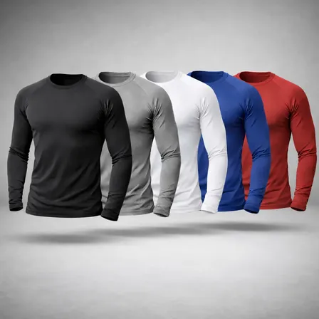 Kit 5 Blusas Termica Manga Longa Proteção Uv Fator 50