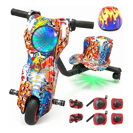 Patinete Triciclo Infantil Drift Elétrico 250w 36v Bluetooth